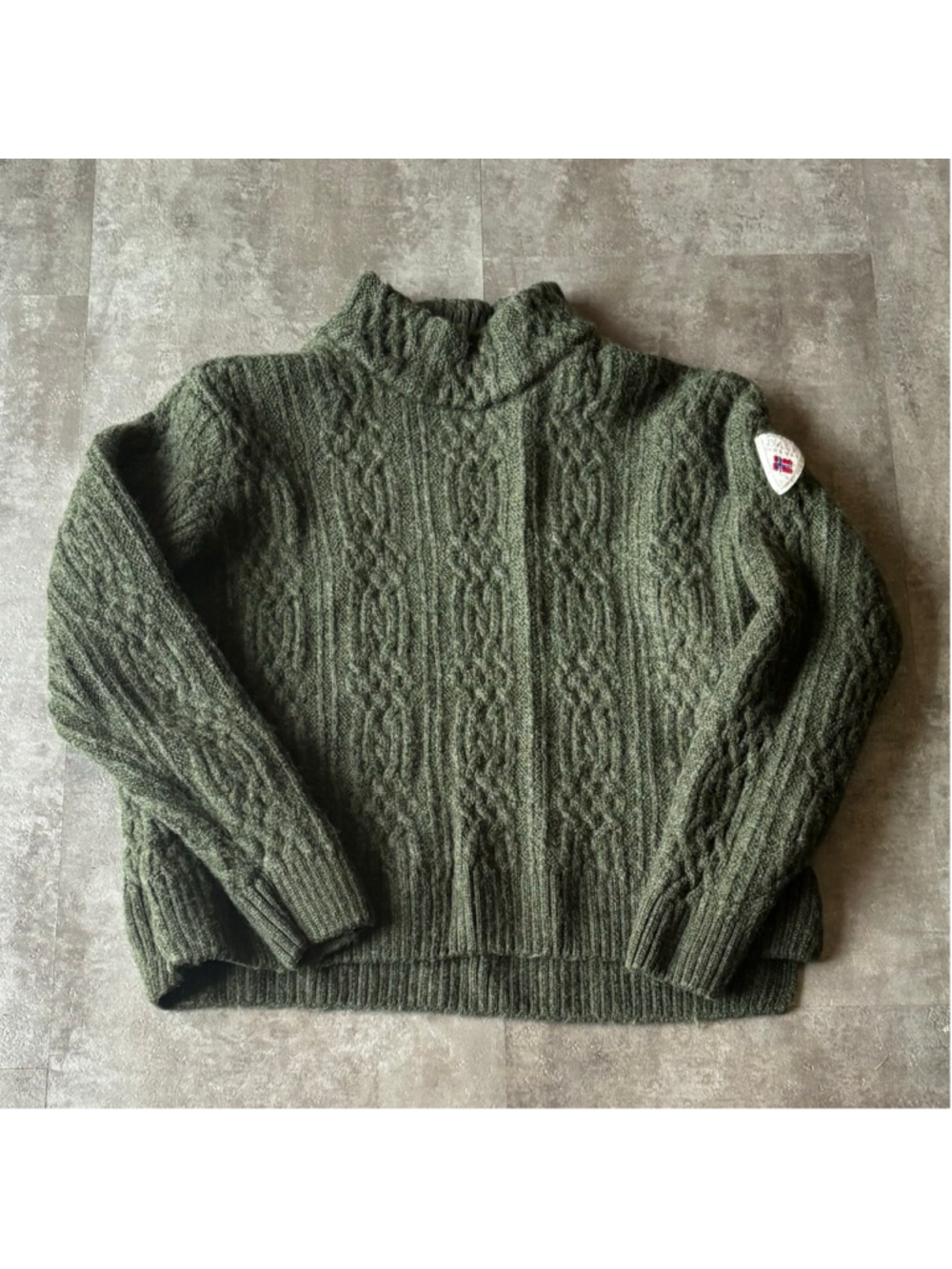 Dale of Norway Wool Knit Sweater Womens Large Green